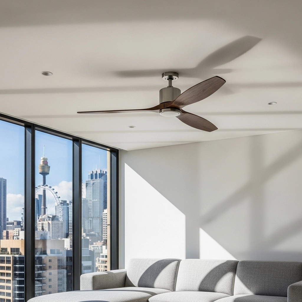 Electrician installing LED ceiling lights in modern interior space